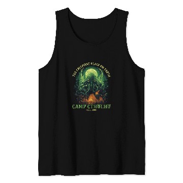 Discover Camp Cthulhu Cosmic Horror Camping Cthulhu 5 Tank Tops