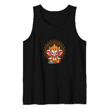 Discover Elephant Pet Ganesh Symbol Yoga Hindu Elephant God Ganesha Puja 4 8 Tank Tops