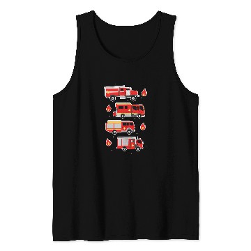 Discover Firefighter Job vehicles for boys Tank Tops