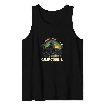 Discover Camp Cthulhu Cosmic Horror Camping Cthulhu Tank Tops