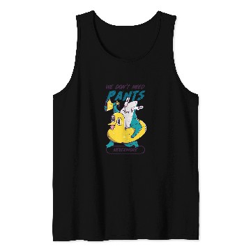 Discover Duck Pet We don t need pants nevermore funny shark cute duck design Tank Tops