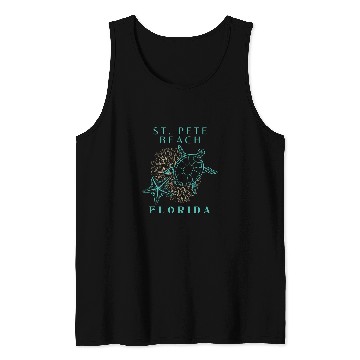 Discover Turtle Pet Coral Starfish St Pete Beach Florida Tank Tops