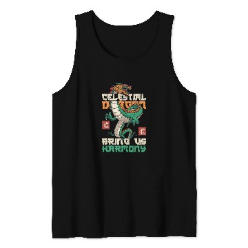 Discover Dragon Pet Celestial Dragon Bringing Us Harmony Lunar New Year Tank Tops