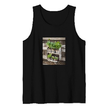 Discover Herb Garden Rustic Markers Tank Tops