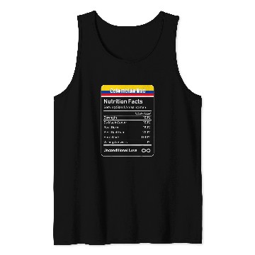 Discover Colombian Dad Nutrition Facts Fathers Tank Tops