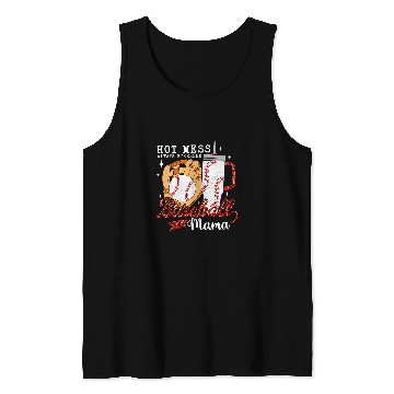Discover Hot Mess Always Stressed Baseball Mama Tumbler Game Day Mom Tank Tops
