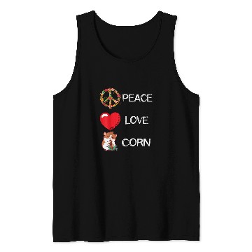 Discover Hamster Pet Corn Hamster Guinea Pig Maize Crop Corn Lover Love Peace Tank Tops