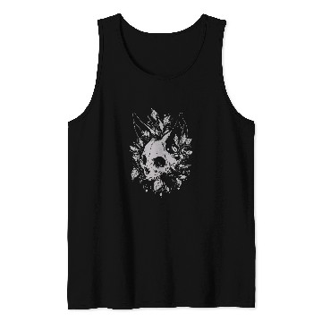 Discover Cat Skull Gothic Witchcore Aesthetic Goblincore Mall Goth Tank Tops