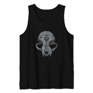 Discover Cat Skull occult tattoo Artist tattoo Lovers For Cat Lovers Tank Tops