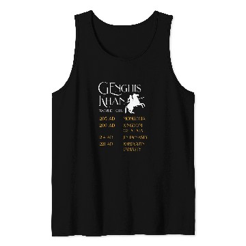 Discover Genghis Khan World Tour Historic Mongol Asian History 1 Tank Tops