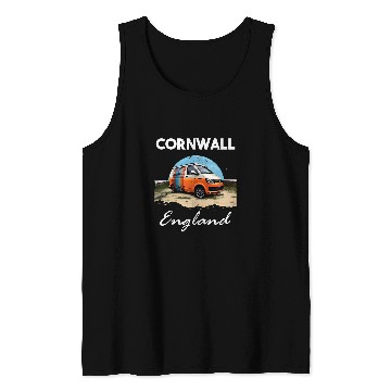 Discover Cornwall Design Cornwall Wanderlust Camper Tank Tops