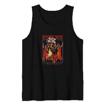 Discover Coffee Fun Steven Rhodes Witches Brew Magic Coffee Retro Dark Humor Tank Tops