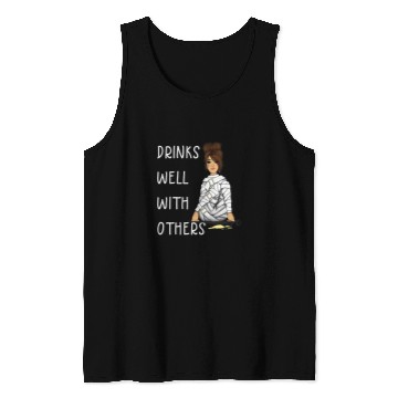 Discover Wines Fun Drinks Well With Others Funny Women Wines Lover Tank Tops