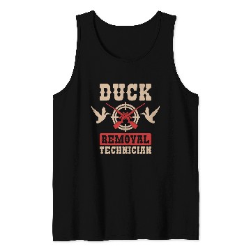 Discover Duck Removal Technician Duck Hunting Waterfowl Hunter Tank Tops
