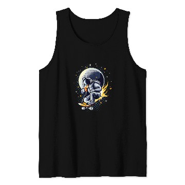 Discover Coffee Fun Astro Coffee Skate Tank Tops