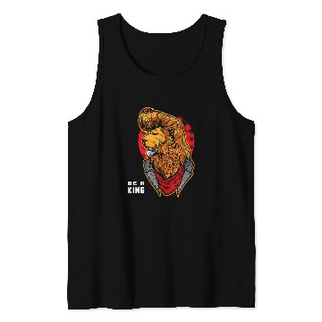 Discover Lion Pet King of The Jungle Rock and Roll Lion Retro Music Blues Hair Tank Tops