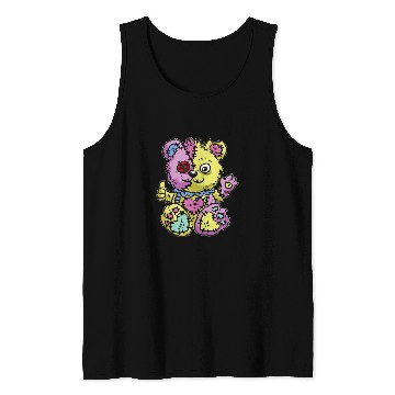 Discover Bear Pet Gothic pastel ripped teddy bear Voodoo goth kawaii Comic Tank Tops