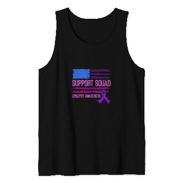 Discover Support Squad Purple ribbon for epilepsy awareness month Tank Tops