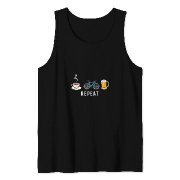Discover Beer Fun Biking Coffee Go Cycling Beer Repeat Funny Biker Cyclists Tank Tops