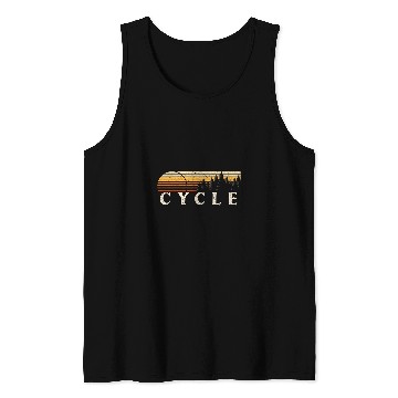 Discover Cycle NC vintages Evergreen Sunset Eighties Retro Tank Tops
