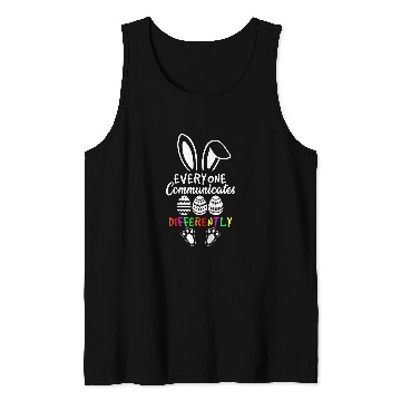 Discover Kids Everyone Communicates Differently Easter Speech Therapy Tank Tops