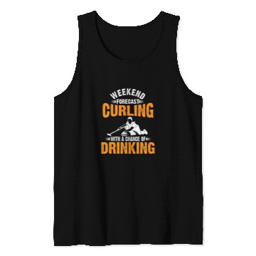 Discover Curling Drinking Curl Team Gift Tank Tops