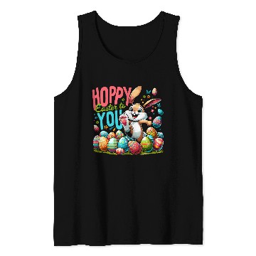 Discover Hoppy Easter Easter Bunny Egg Hunting Tank Tops
