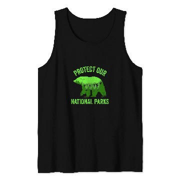 Discover Bear Pet Protect Our National Parks Outdoor Nature Bear Tank Tops