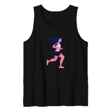 Discover Fitness Exercise Woman Runner Running Jogging Tank Tops