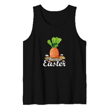 Discover Happy Easter Day Carrot Bunny Design thanksgiving Tank Tops