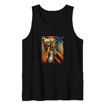 Discover Squirrel Pet Expressionist Scream Squirrel Lovers Artistic Squirrel Tank Tops