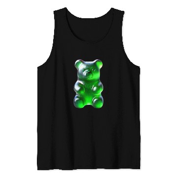 Discover Bear Pet Green Gummy Bear Tank Tops