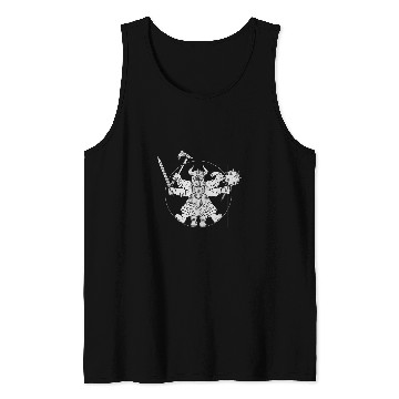 Discover Leonardo Da Vinci Vitruvian Man Viking Valhalla Tank Tops