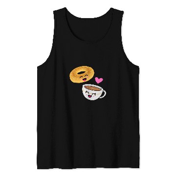 Discover Coffee Fun Bagels Coffee bagel Tank Tops