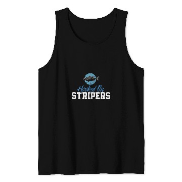 Discover Funny Striped Bass Fishing Hooked On Stripers Striper Hunter Tank Tops