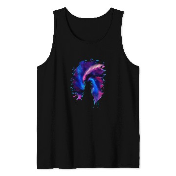 Discover Cosmic Cat Staring Into Outer Space Cat Lover Gift Tank Tops