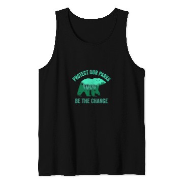 Discover Bear Pet Protect Our Parks Be The Change Mountain Outdoor Bear 2 Tank Tops