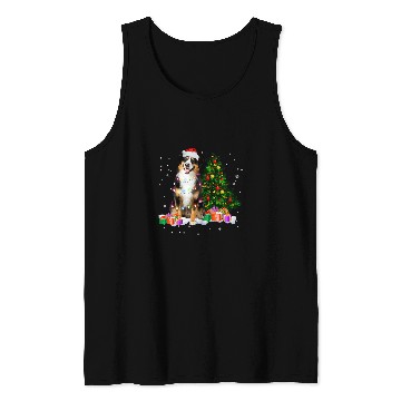 Discover Australian Shepherd Christmas Tree Light Aussie xmass Dog Tank Tops