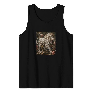 Discover Lion Pet Powerful Strong Victorian Angry Ivory Lion Fantasy Art Tank Tops