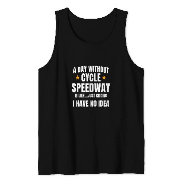 Discover Cycle Speedway Biker Cyclist Oval Dirt Track Racer Education Tank Tops