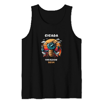 Discover Dragon Pet Selfie Cicada Invasion Insects Retro Tank Tops