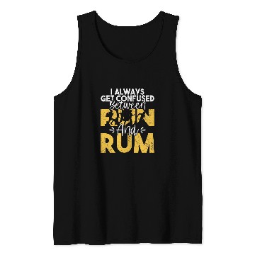 Discover Confused between Run and Rum funny Exercise Tank Tops