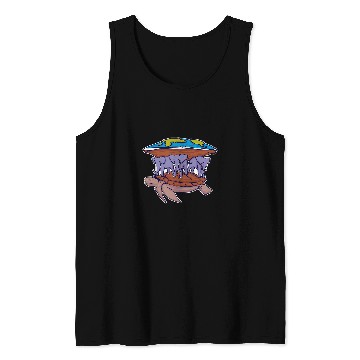 Discover Turtle Pet Flat Earth Turtle Funny Space Conspiracy Theory Tank Tops
