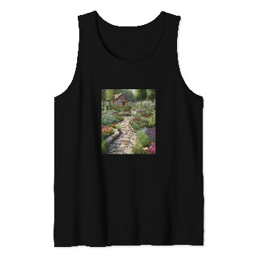 Discover Farm Girls Herb Garden Stone Pathways Tank Tops