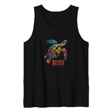 Discover Turtle Pet Biloxi Mississippi Vacation Holiday Retro Sea Turtle 5 Tank Tops