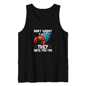 Discover Hermit Crab Owner Shells Crab Cage Hermit Crab Lover Tank Tops