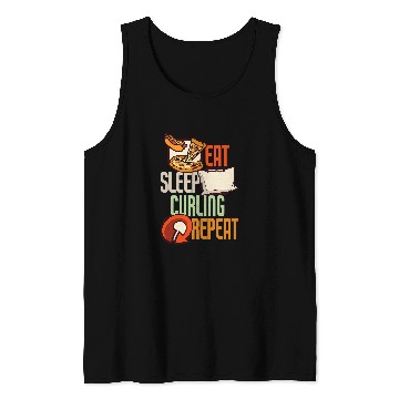 Discover Eat Sleep Curling Repeat Curling 1 Tank Tops