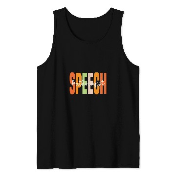 Discover Speech Pathologist Speech Therapy SLP Retro Groovy Tank Tops
