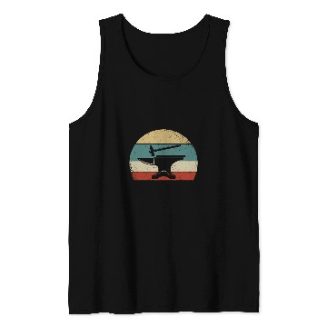 Discover Blacksmith Job Blacksmithing Funny Retro Blacksmith Anvil Ironworker Tank Tops