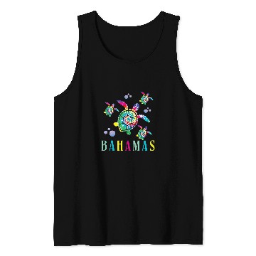 Discover Turtle Pet Bahamas Tie Dye Turtle Souvenir Bahamas 4 Tank Tops